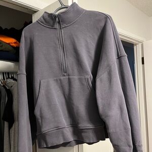 BuffBunny Women's Gray Half-Zip Sweater